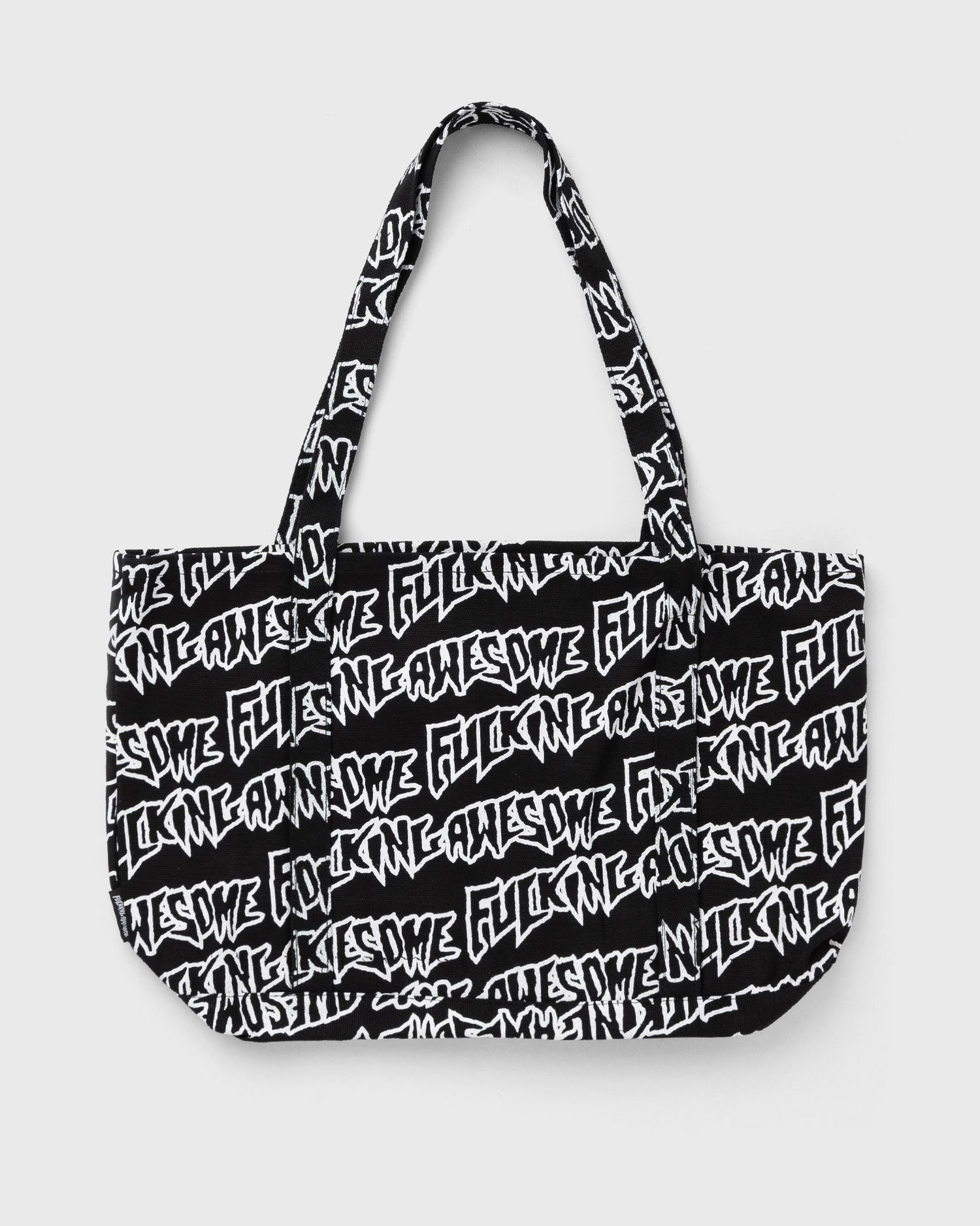 Голяма пазарска чанта Fucking Awesome Fucking Awesome AOP Stamp Logo Tote Bag Черно | PN20325-BLACK-WHITE, 1