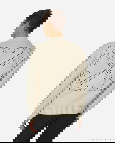 Пуловер Off-White Stitch Arrows Diags Knit Sweater Beige Бежово | OMHE172F23KNI001 6110, 3