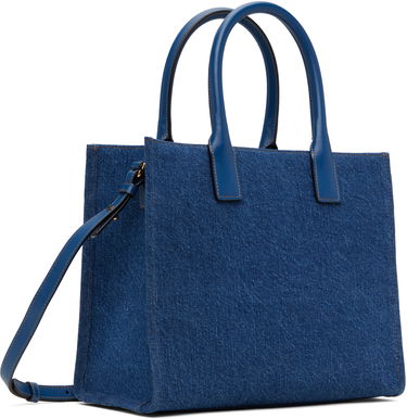 Голяма пазарска чанта Versace Versace 'La Medusa' Denim Small Tote Bag Синьо | 1005861_1A04287_1UC7V, 2