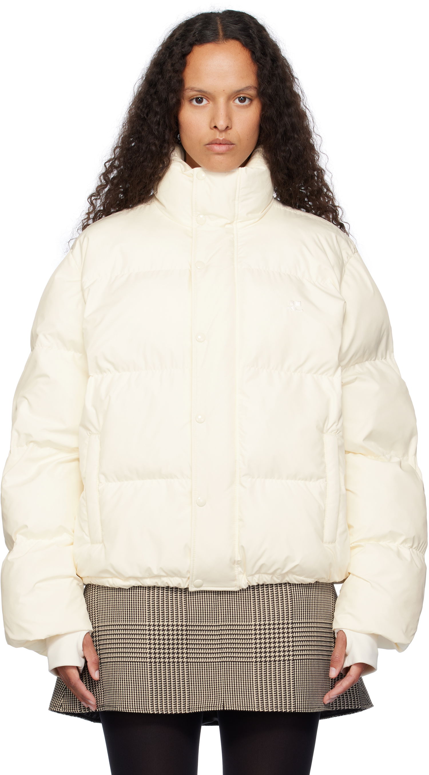 Пухо яке Courrèges Courrèges Insulated Puffer Jacket Бяло | 323CMA105PL0112, 0