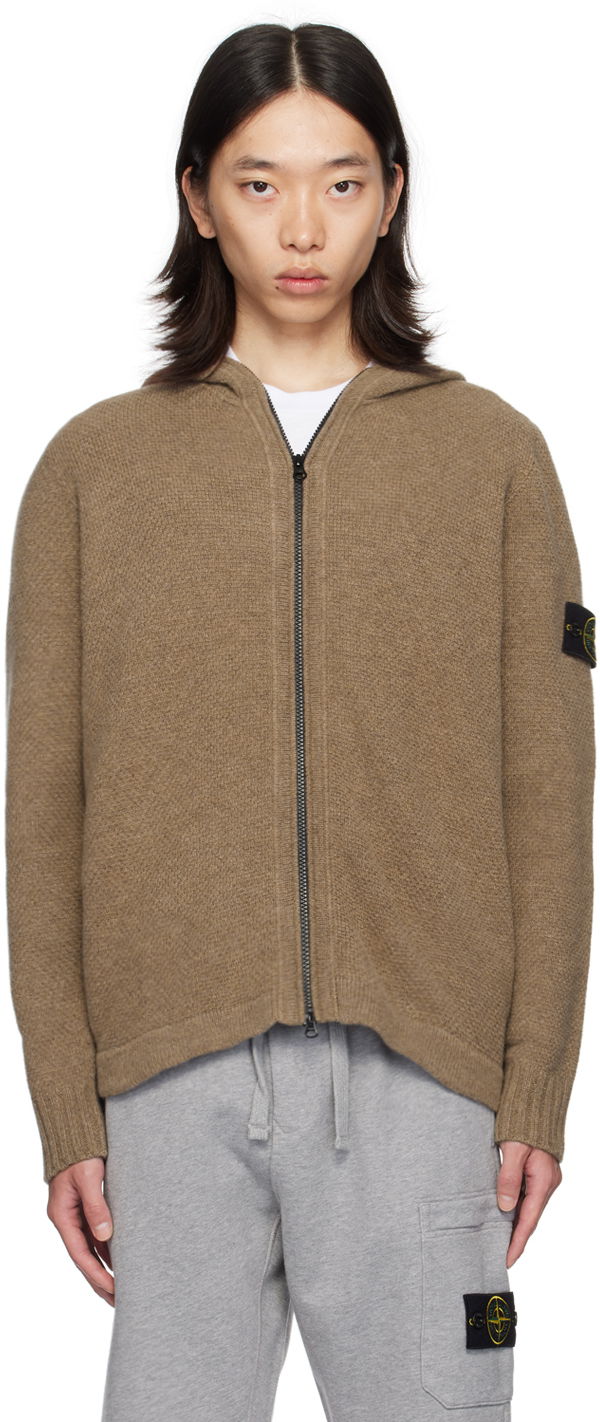 Пуловер Stone Island Hooded Cardigan Кафяво | 8115567A3, 0