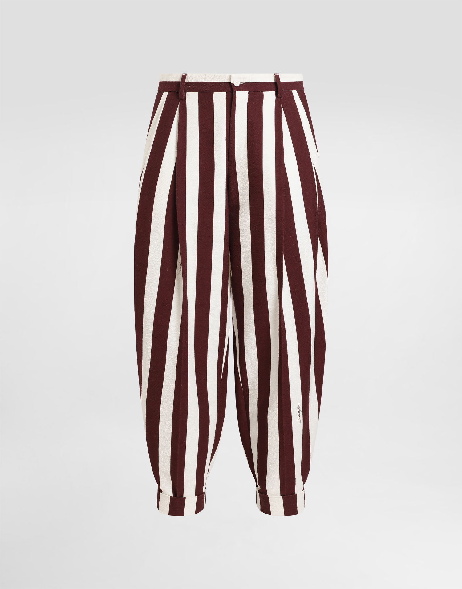 Панталони Dolce & Gabbana Dolce & Gabbana Striped Cotton Jacquard Cropped Pants Многоцветен | GP10DTFS6OHHA9WR, 0
