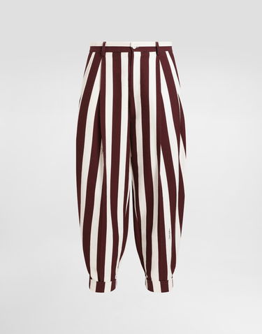 Панталони Dolce & Gabbana Dolce & Gabbana Striped Cotton Jacquard Cropped Pants Многоцветен | GP10DTFS6OHHA9WR, 0