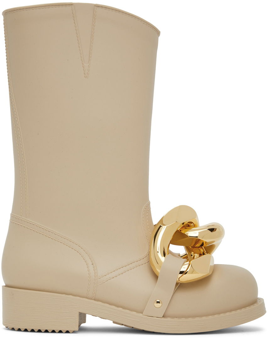 Колие JW Anderson Beige High Chain Rubber Boots Бежово | ANW39002A 16053, 0