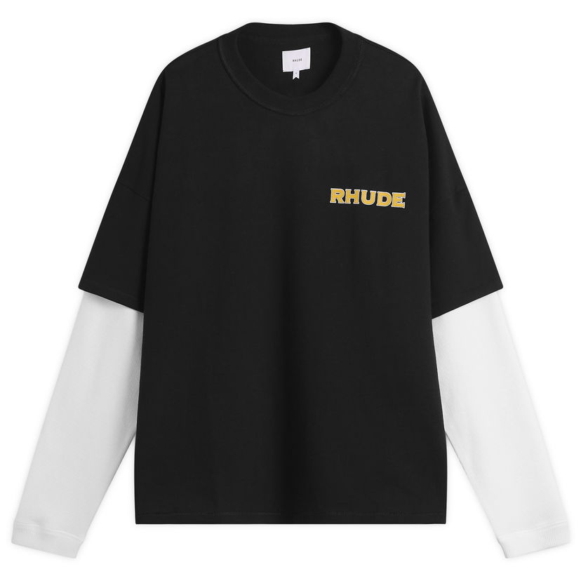 Тениска Rhude Rhude Double-Layered T-Shirt, Size Large Черно | RHPF25TT19012-3028
