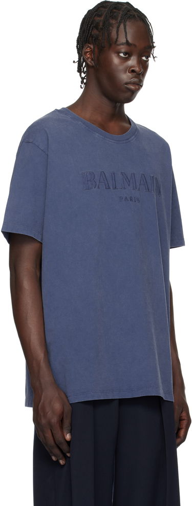 Тениска Balmain Loose Vintage Embroidery T-Shirt Черно | DH1EG010BC72, 4