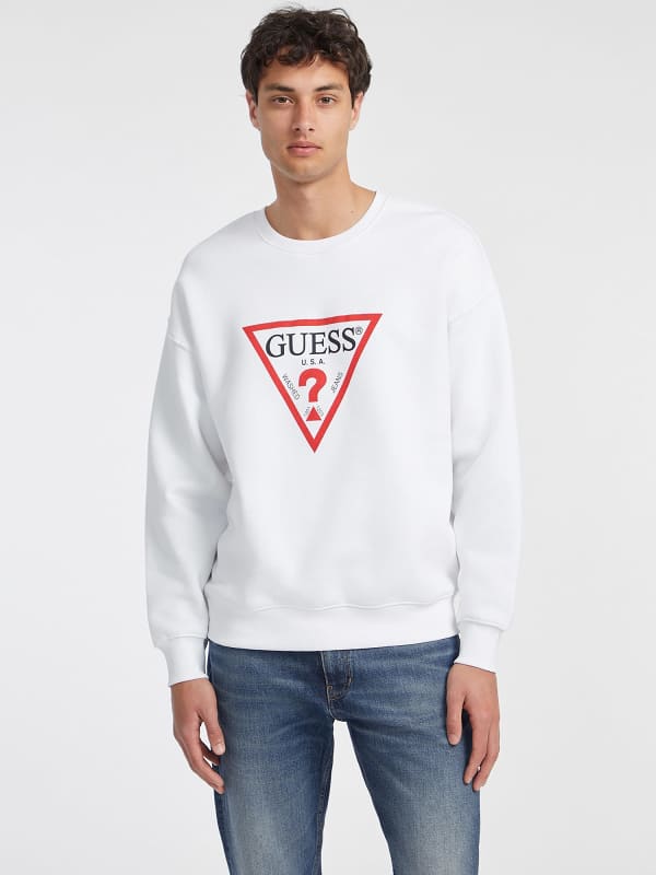 Суитчър GUESS Iconic Sweatshirt Бяло | M4YQ21K9V31