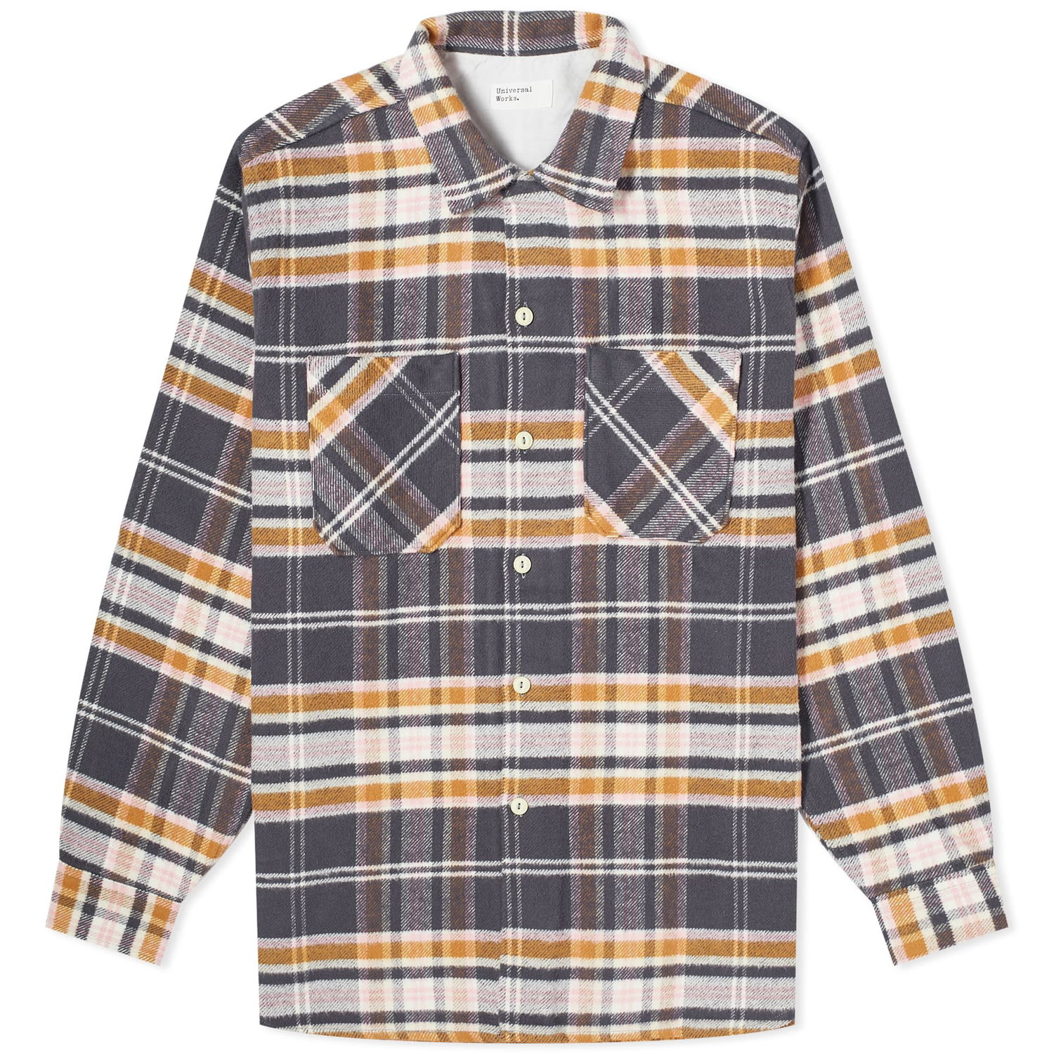 Риза Universal Works Brushed Flannel Work Shirt, Size Small Многоцветен | 29659-GRY, 1