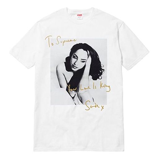 Тениска Supreme Sade Character Printing Short Sleeve T-Shirt Бяло | SUP-SS17-09