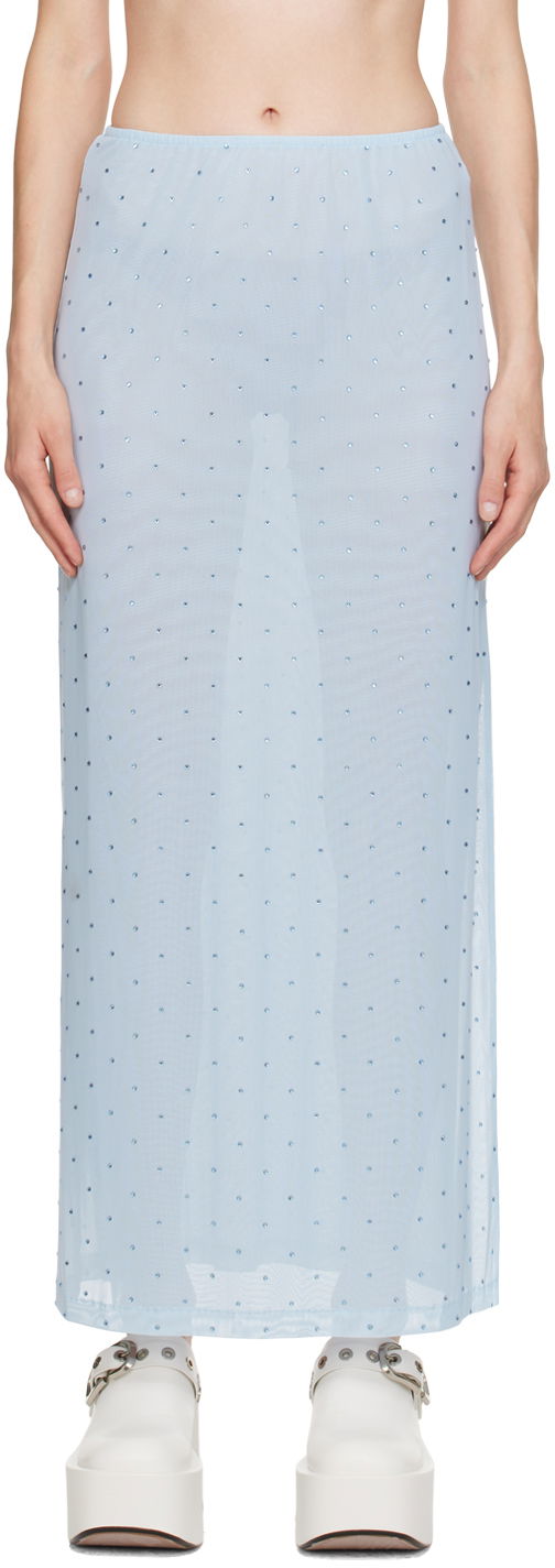 Пола Anna Sui Anna Sui Rhinestone Maxi Skirt Синьо | 1024F10, 0
