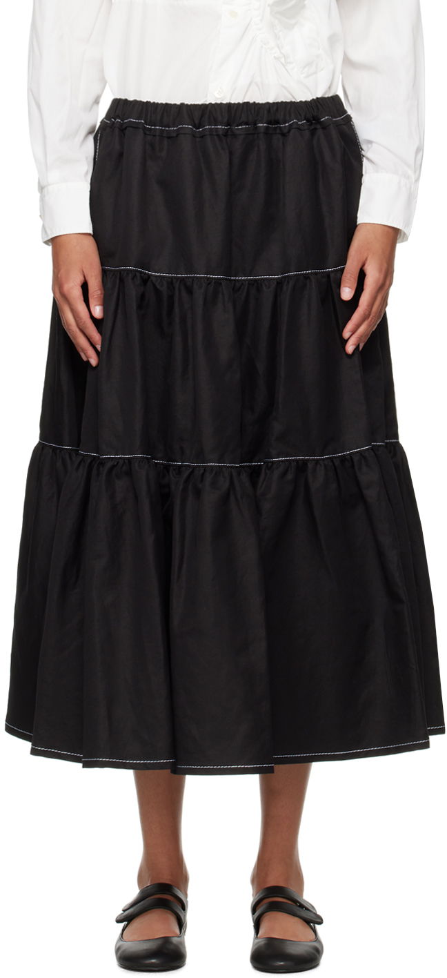 Пола Comme des Garçons Comme Des Garçons Tiered Midi Skirt Черно | TM-S026-051, 0