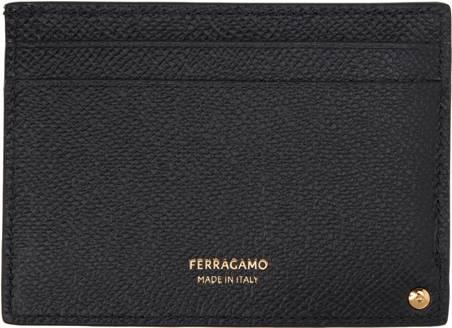 Портфейл FERRAGAMO Card Holder Leather Черно | 775660, 1