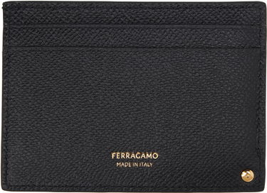 Портфейл FERRAGAMO Card Holder Leather Черно | 775660, 1