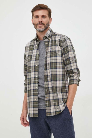 Риза Barbour Slim Fit Button-Down Shirt Зелено | MSH4982, 0