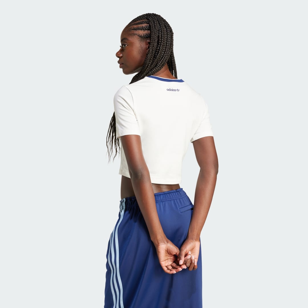 Тениска adidas Performance Graphic Badge Slim 3-Stripes Бяло | IX3532, 1