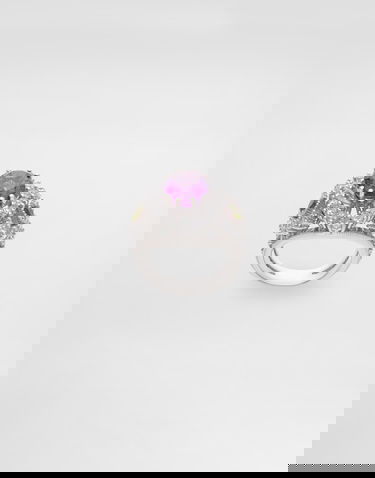 Пръстен Dolce & Gabbana Dolce & Gabbana Eleganza Ring with Amethyst, Peridots, and Sapphires, Size 54 Лилаво | WRSA3GWAME180001, 0