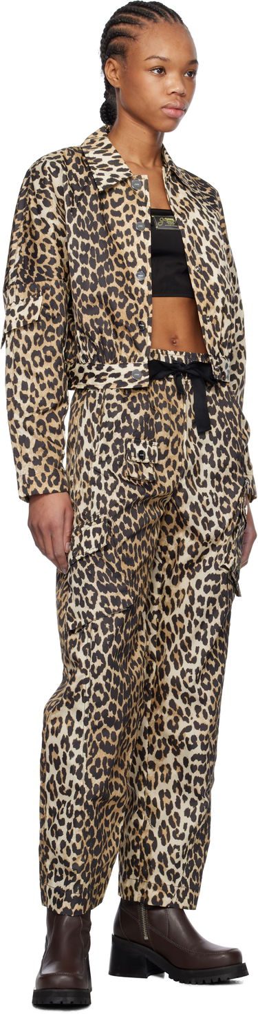 Карго панталони GANNI GANNI Duchesse Nylon Cargo Pants Бежово | W0477, 3