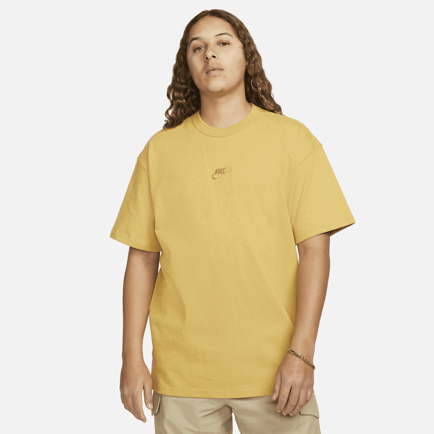 Тениска Nike Sportswear Premium Essentials Tee Жълто | DO7392-725, 0