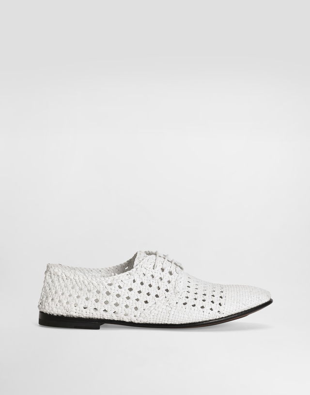 Dolce & Gabbana Woven Leather Derby Shoes