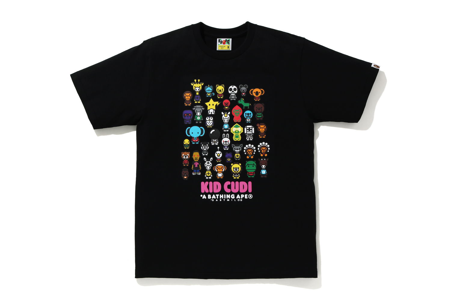 Тениска BAPE Kid Cudi x Baby Milo Friends Tee Черно | 002TEG731902XBLK, 0