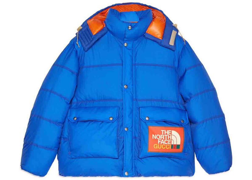 Пухо яке Gucci The North Face x Padded Jacket Blue Синьо | 663735 XAACY 4316