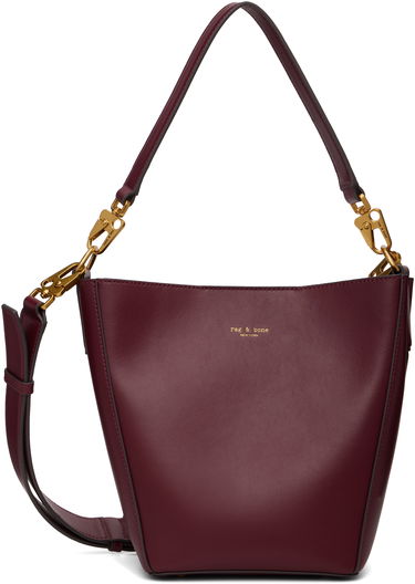 Дамска чанта rag & bone Rag & Bone Parker Leather Bucket Bag Бургунди | LE101313, 0