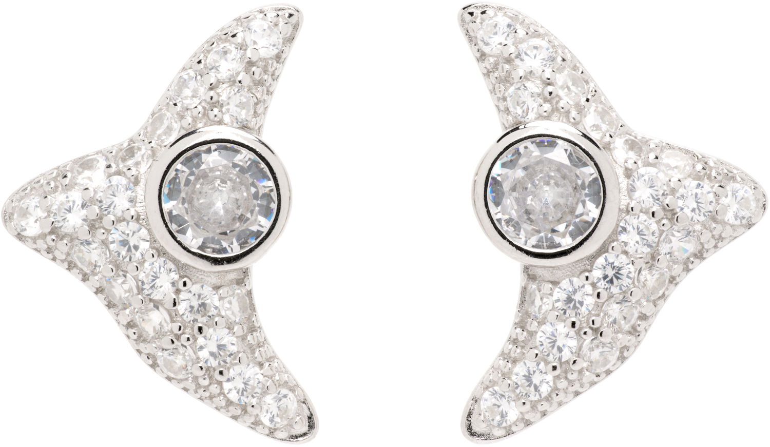 Обеци Collina Strada Collina Strada Trigon Crystal Stud Earrings Металик | XX1087, 0