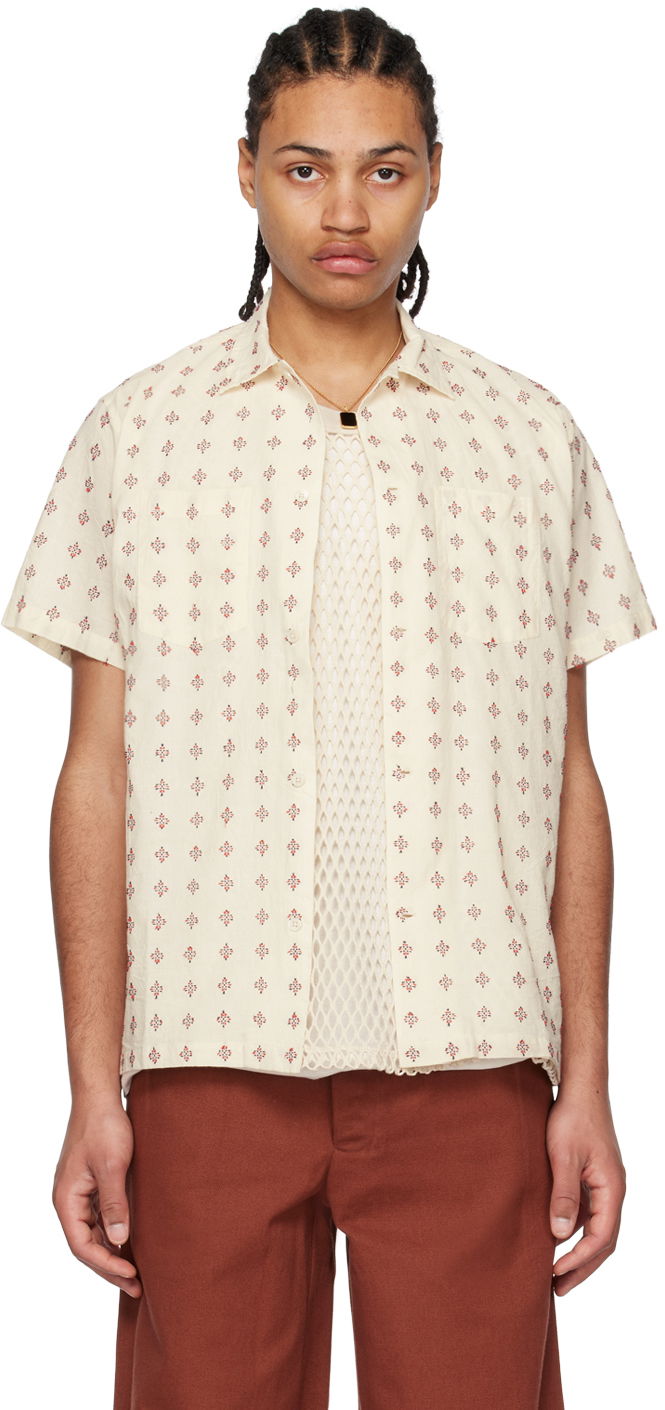 Риза Bode Bode Chrystie Print Shirt Бяло | MRS23SH012, 0
