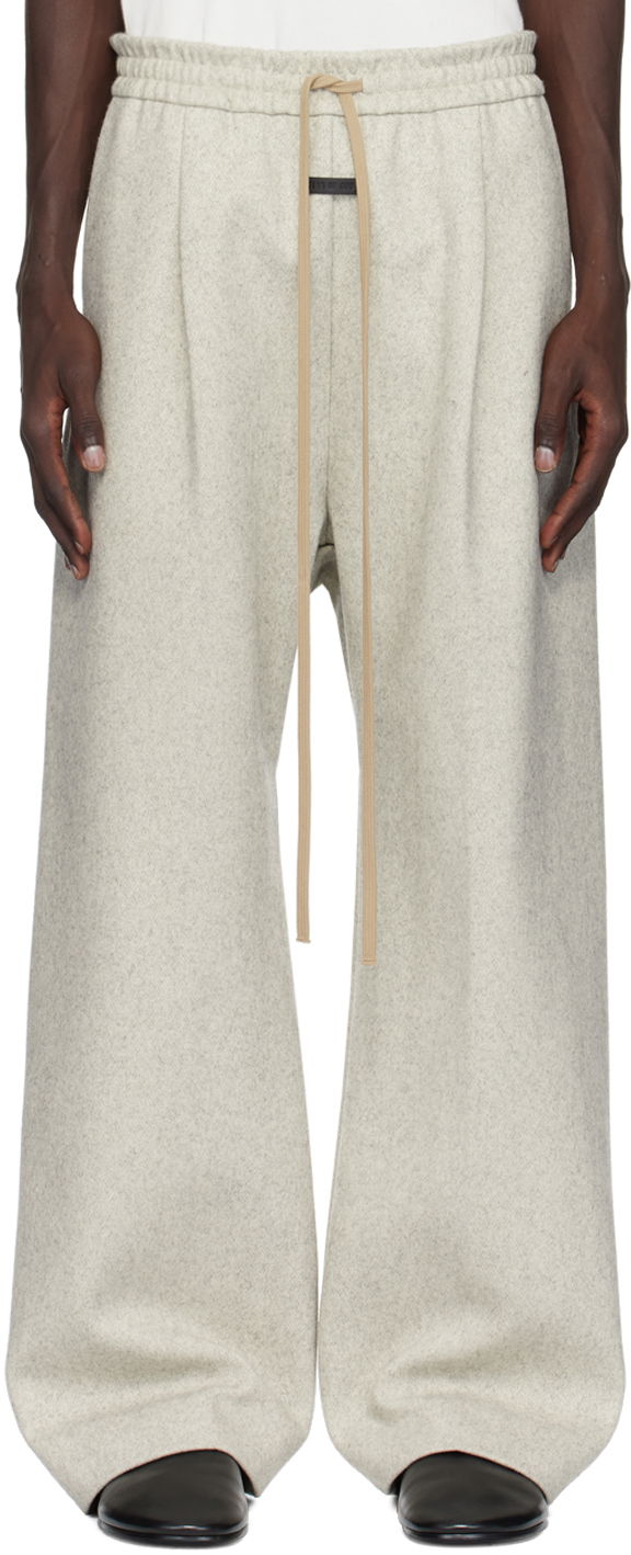 Спортни панталони Fear of God Gray Military Wool Wide Leg Sweatpants Сиво | FG840-400MIW, 0