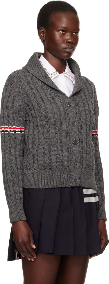 Пуловер Thom Browne Wool Armband Cardigan Сиво | FKC621A-Y1024, 1