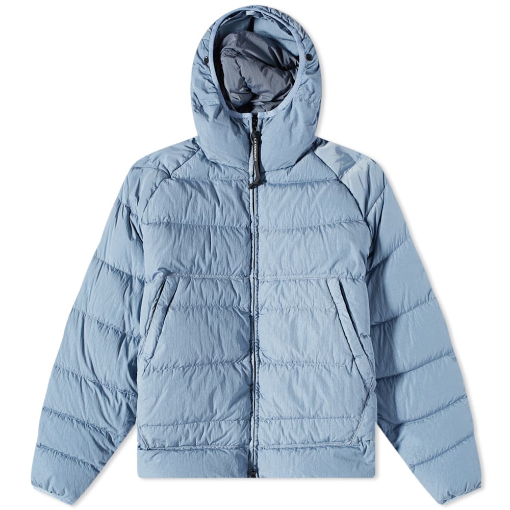 Пухо яке C.P. Company Chrome-R Hooded Garment Dyed Down Jacket Infinity Синьо | 13CMOW027A-006369G-843, 0