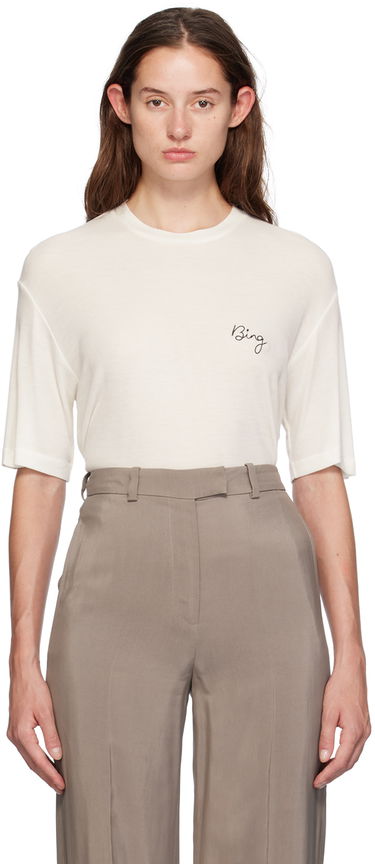 Тениска Anine Bing Short Sleeve Logo T-Shirt Бяло | A-08-2833-150, 0