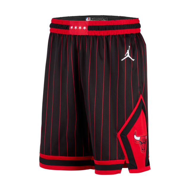 Jordan Chicago Bulls Statement Edition Swingman Dri-FIT NBA Pinstripe Basketball Shorts with City Stars Patch and Team Logo