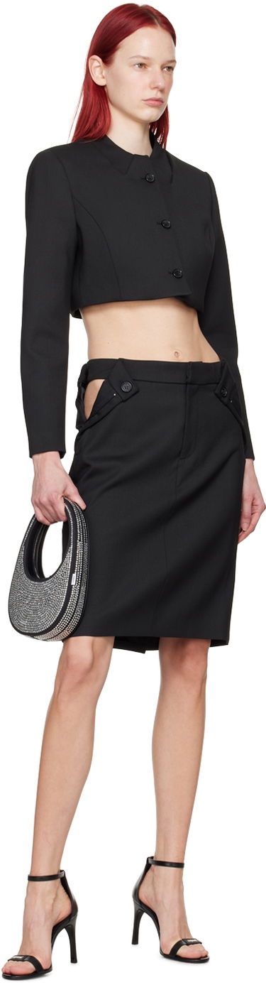 Яке Coperni Coperni Women's Cropped Blazer Черно | COPV33BIS111, 3