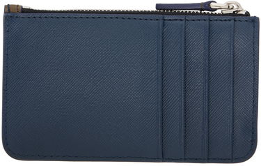 Портфейл Marni Saffiano Leather Card Holder Тъмно синьо | PFMI0080U0 LV520, 1