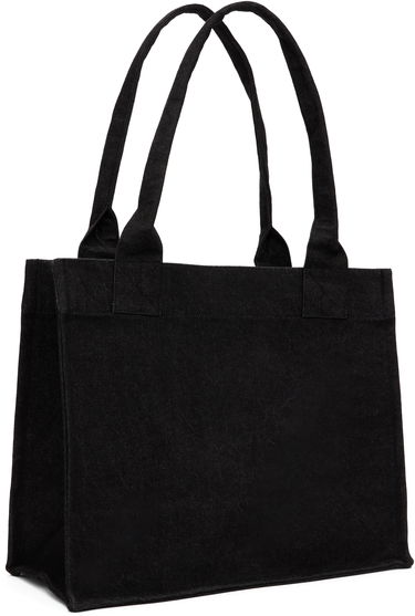 Голяма пазарска чанта GANNI GANNI Large Denim Tote Черно | A6583, 2