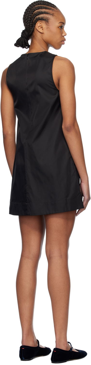 Pокля GANNI GANNI Duchesse Nylon Minidress Черно | W0472, 2