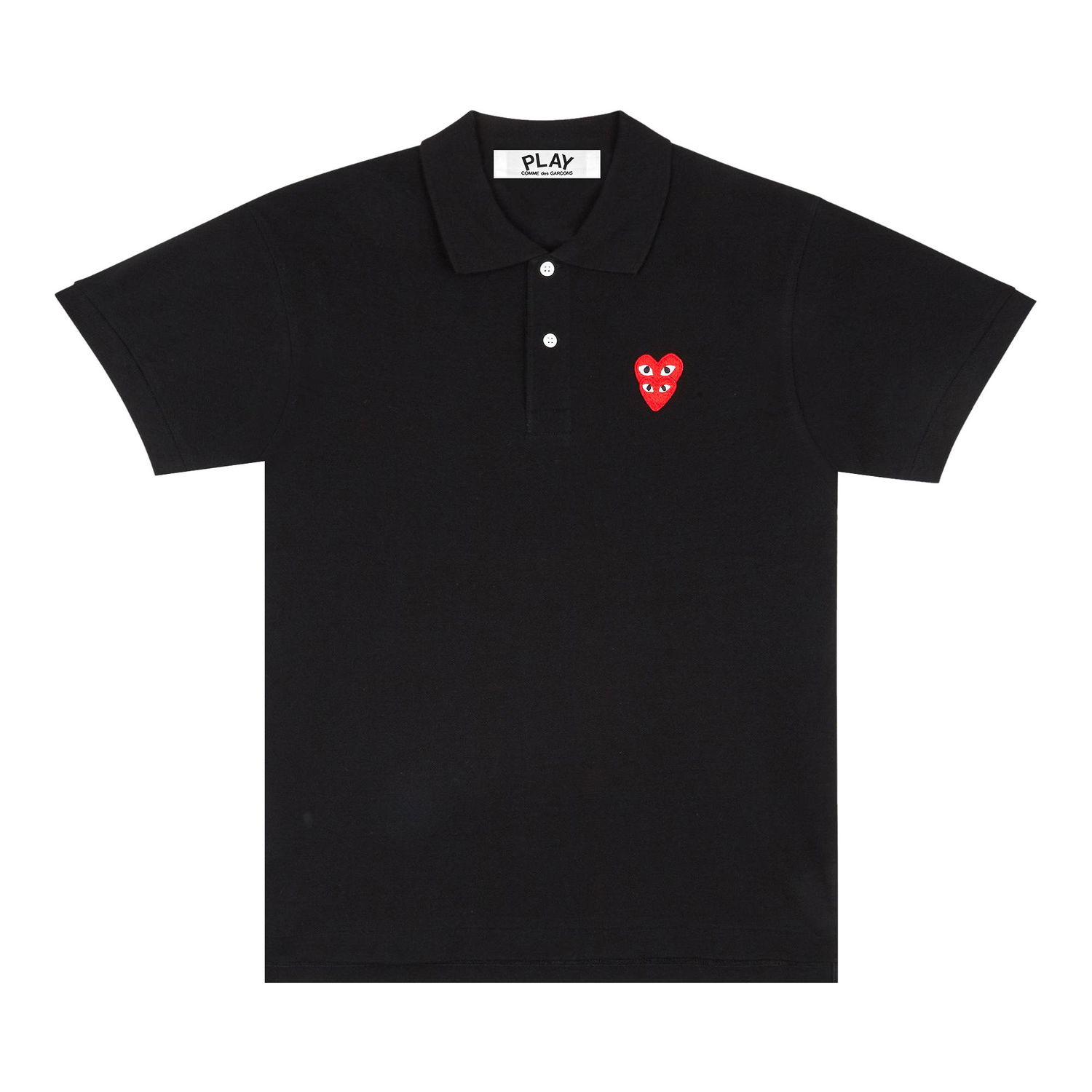 Поло тениска Comme des Garçons PLAY Polo with Red Heart Logo Черно | AZ T290 051 1, 1