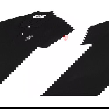 Поло тениска Comme des Garçons PLAY Polo with Red Heart Logo Черно | AZ T290 051 1, 1