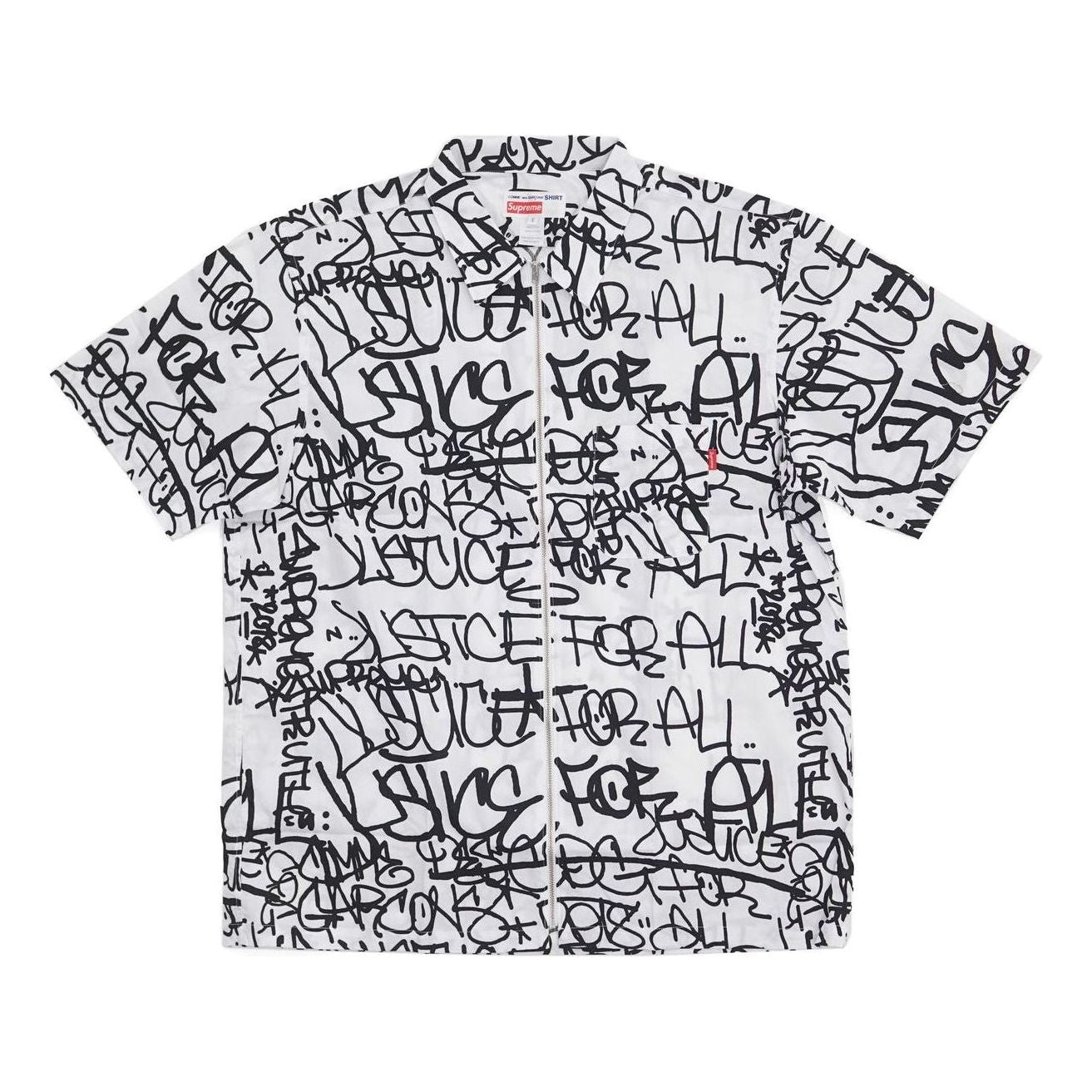 Риза Supreme Graphic Print Shirt by Comme des Garcons Бяло | SUP-FW18-414, 0