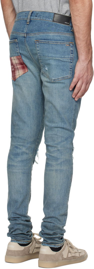 Дънки AMIRI Quad Plaid MX1 Jeans Синьо | AMDNSY1104, 2