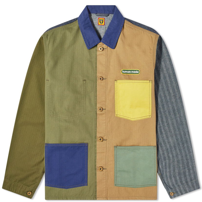 Риза Human Made Crazy Coverall Patchwork Jacket Зелено | HM27JK011-OL