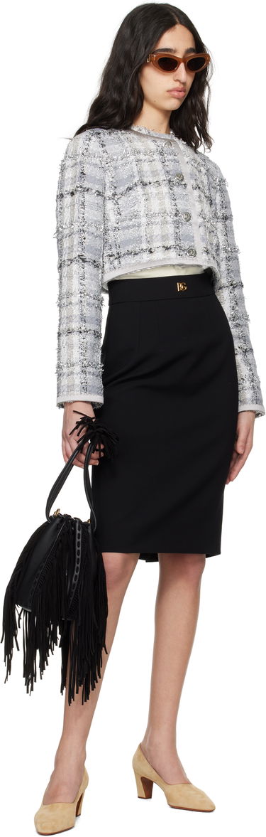 Пола Dolce & Gabbana Dolce&Gabbana Wool Pencil Midi Skirt Черно | F4C2CT GDCSX, 3