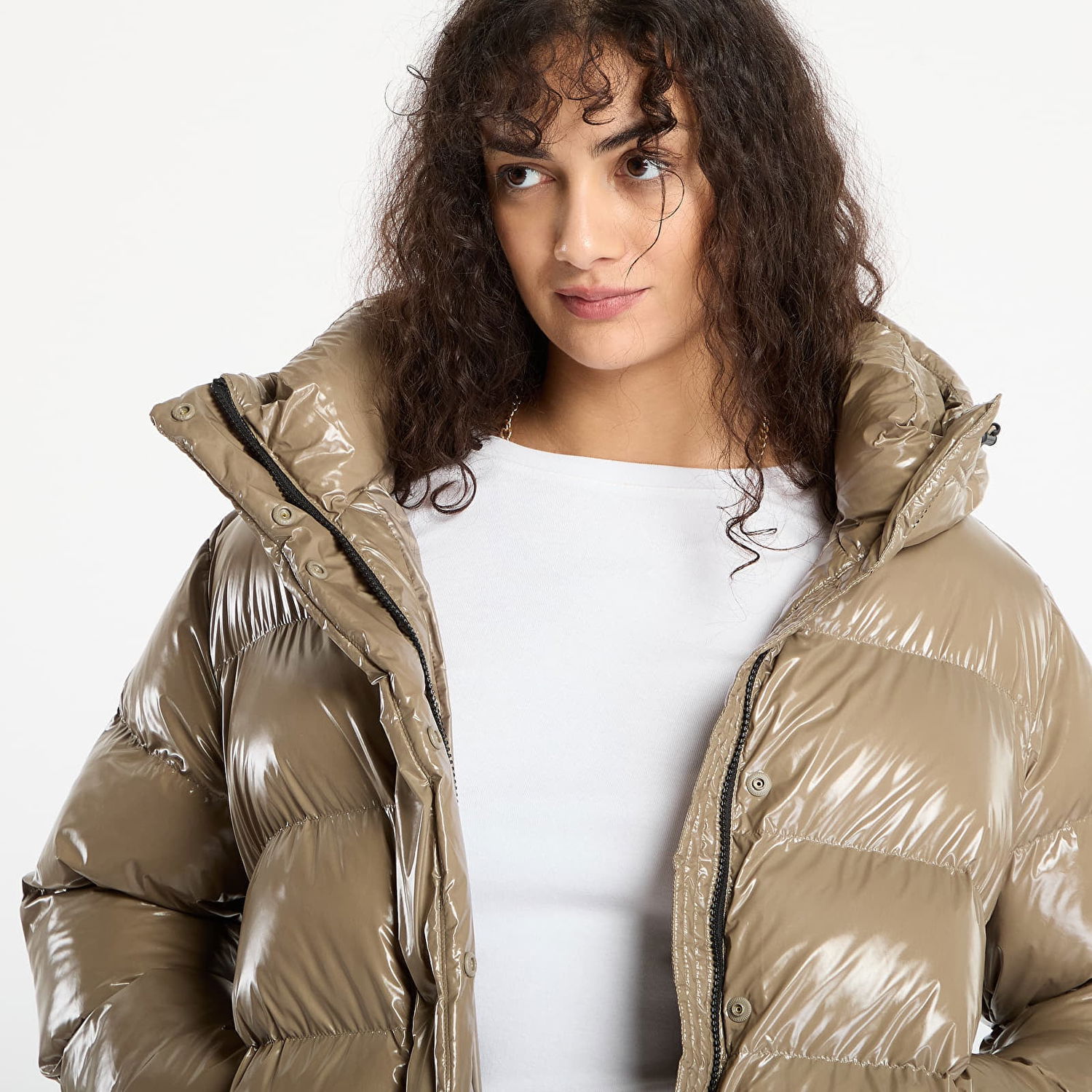 Пухо яке Napapijri A-Glane Shiny Puffer Jacket Бежово | NP0A4HZ5N1T1, 1