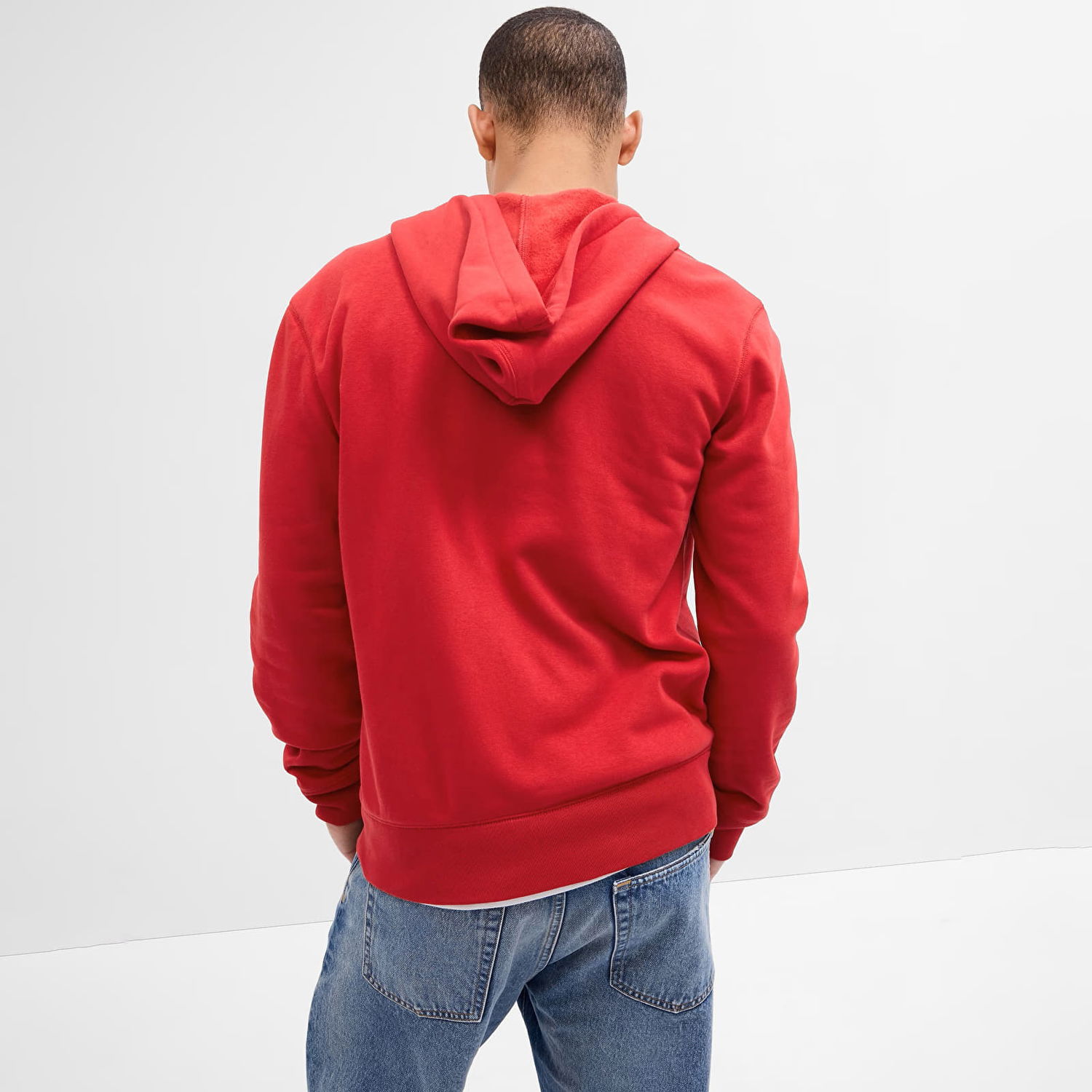Суитчър GAP Sweatshirt Logo Fullzip Hoodie Red Apple S Червено | 840496-23, 1