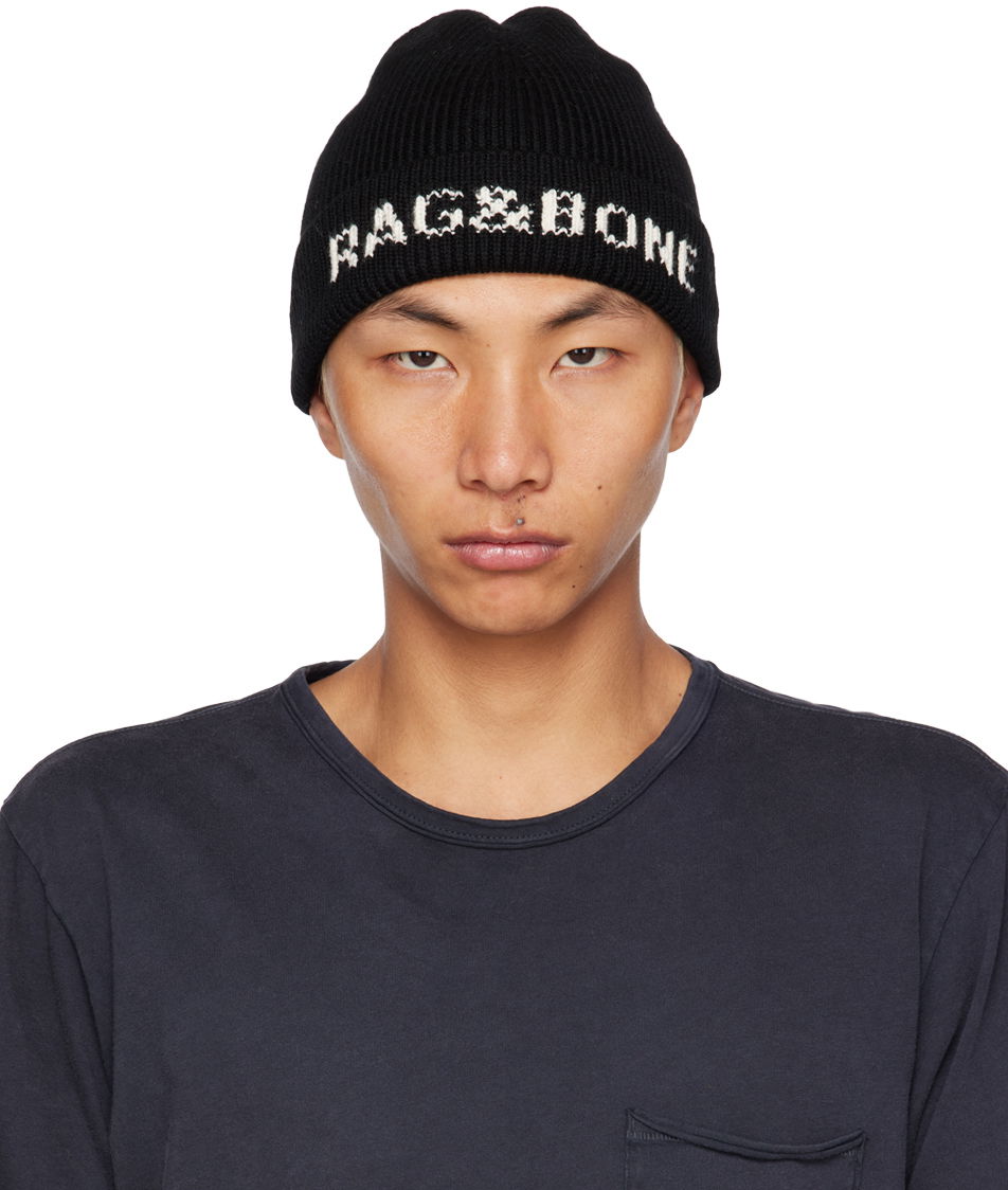 Шапка rag & bone Rag & Bone Margo Beanie Черно | WJK22HS000BV00, 0