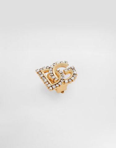 Обеци Dolce & Gabbana Gold Metal Rhinestone DG Logo Earrings Металик | WER2L4W1111ZOO00, 2