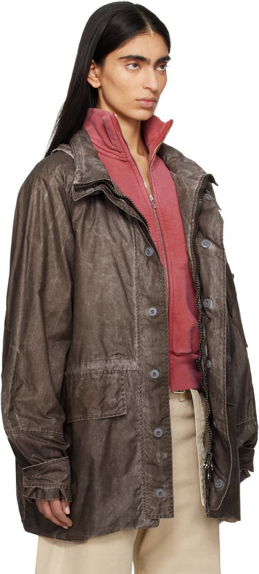 Парка OUR LEGACY Our Legacy Horizon Hooded Waxed Cotton Jacket Сиво | M2251HAB, 4