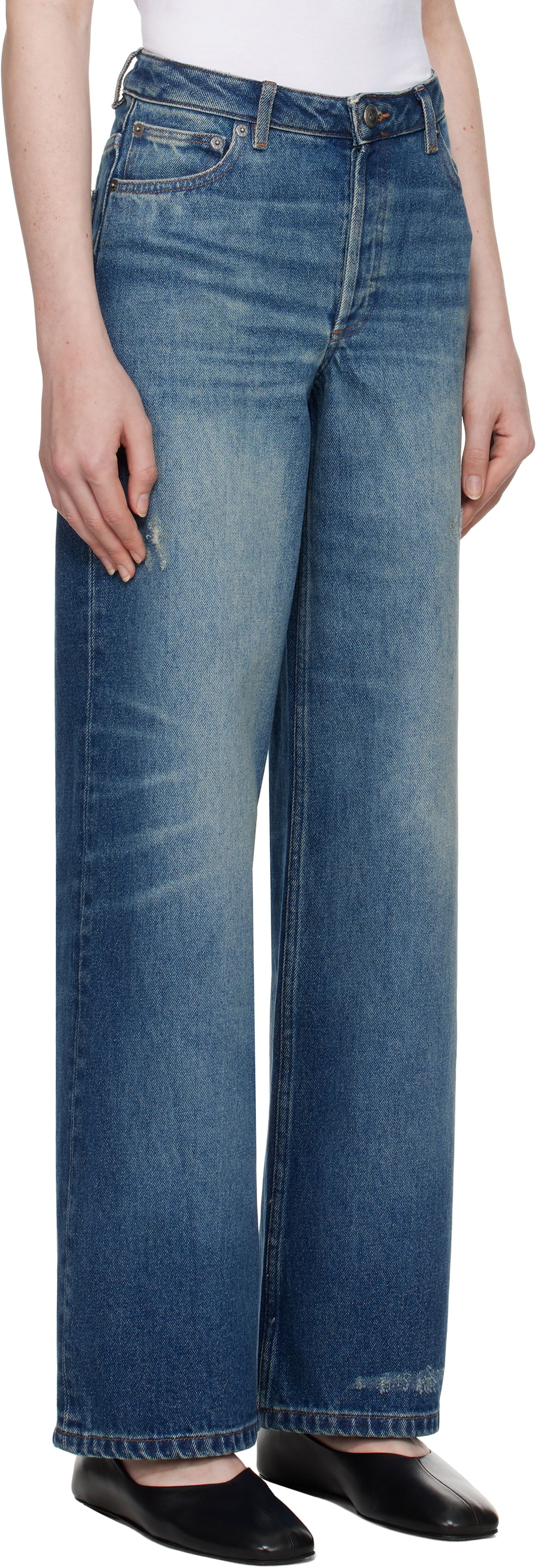 Дънки A.P.C. Elisabeth Wide-Leg Jeans Синьо | COHFC-F09181, 1