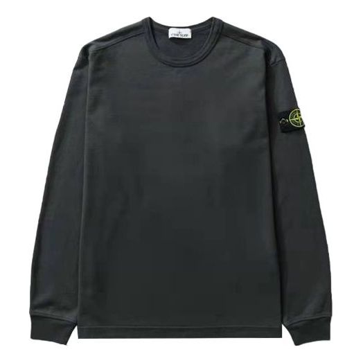Суитчър Stone Island Stone Island Logo Patch Crewneck Sweatshirt Черно | 751564450-V0065
